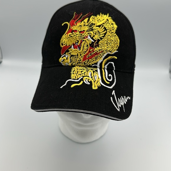 Japanese Pattern Hat Embroidery Golden Dragon 3D design One Size - Picture 5 of 7